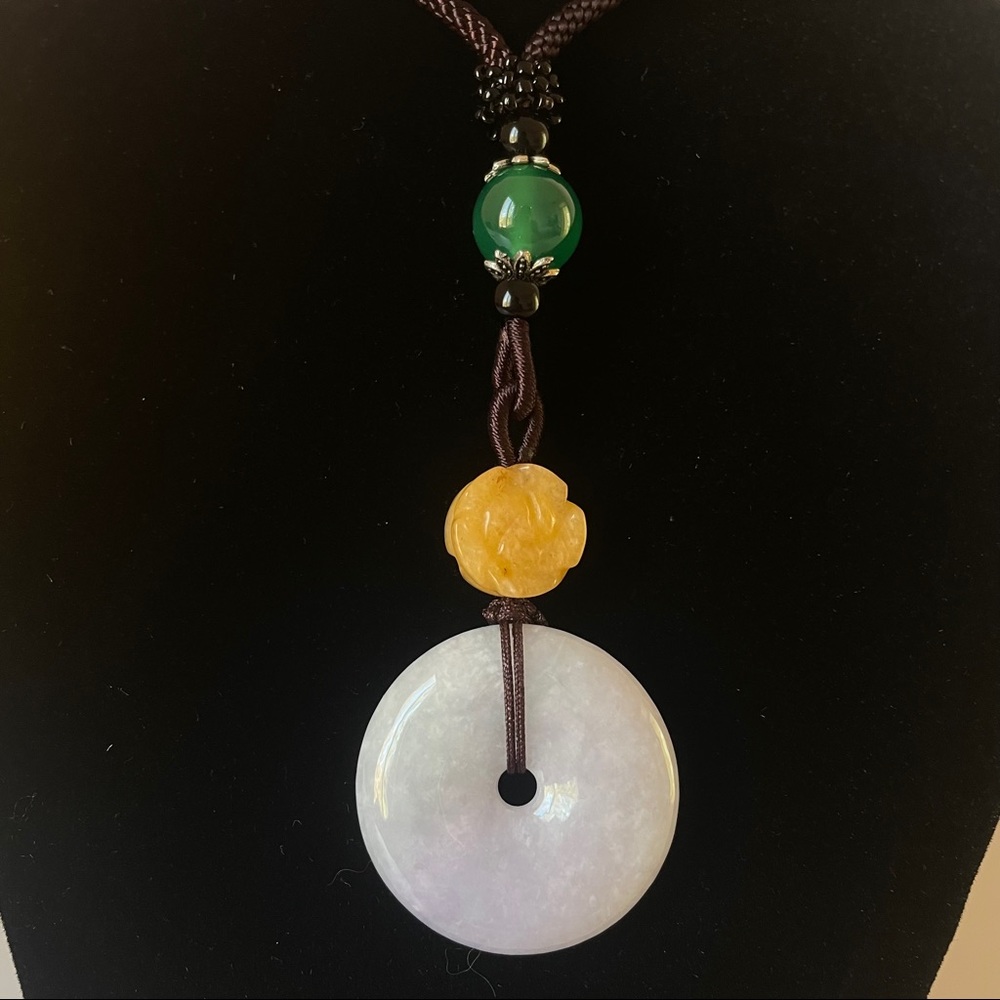 Certified Natural Burmese Jadeite Jade Pendant
